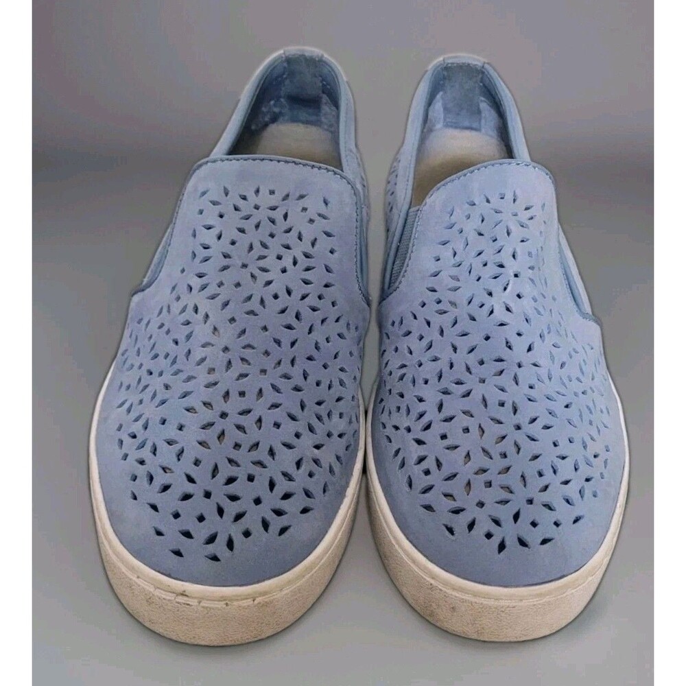Vionic Splendid Midi Perf Women's Slip On Size 7 Blue Leather Padded Sneaker